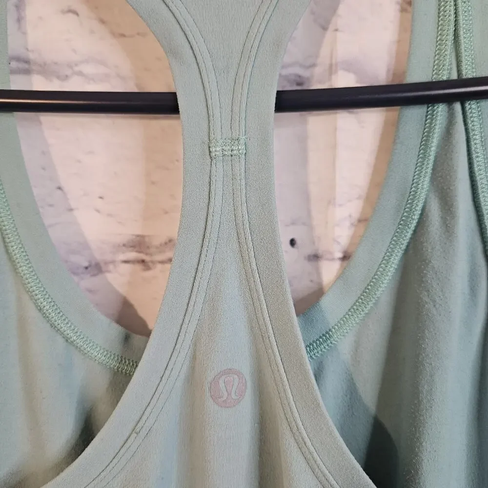 Lululemon Women’s Cool Racerback Tank Teal Blue Size 10 Full Length